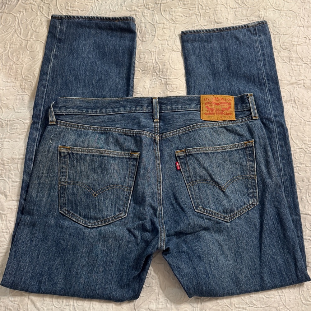 Levi's Men's Classic 501’s Indigo Straight Jeans, 35x34